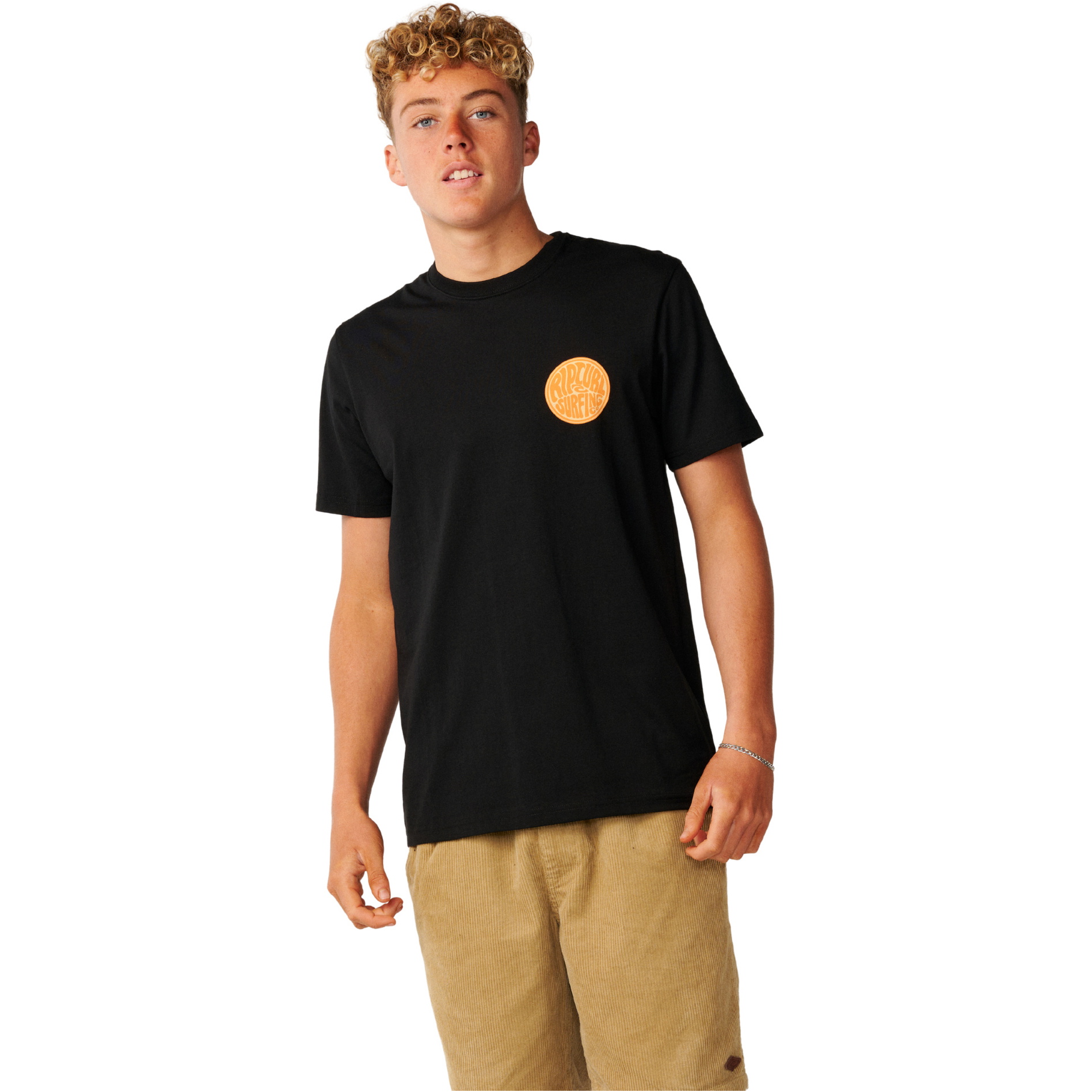 2026 Rip Curl Mens Streamline Chest Logo T-Shirt 13KMTE - Black